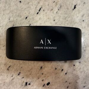 A|X Armani Exchange Sunglasses Case Black Hard Shell Eyeglass Case